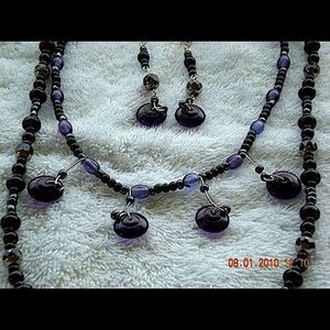 "Courier Collection" earring and necklace set